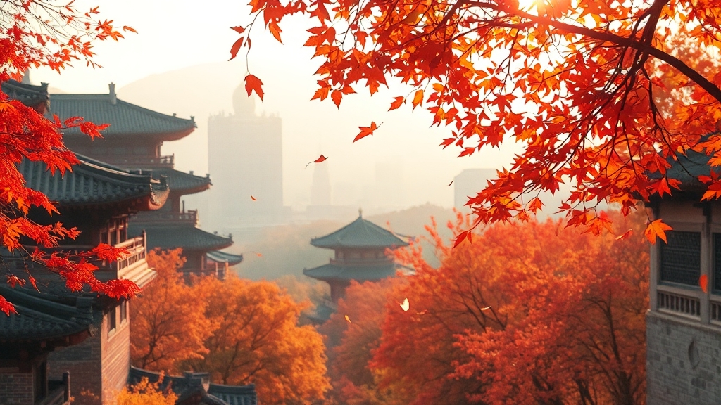 2025년 단풍 절정 시기 예측 (watercolor 스타일)