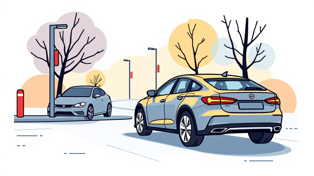 주정차 단속 알림 서비스, 미래의 주차 문화 (illustration 스타일)