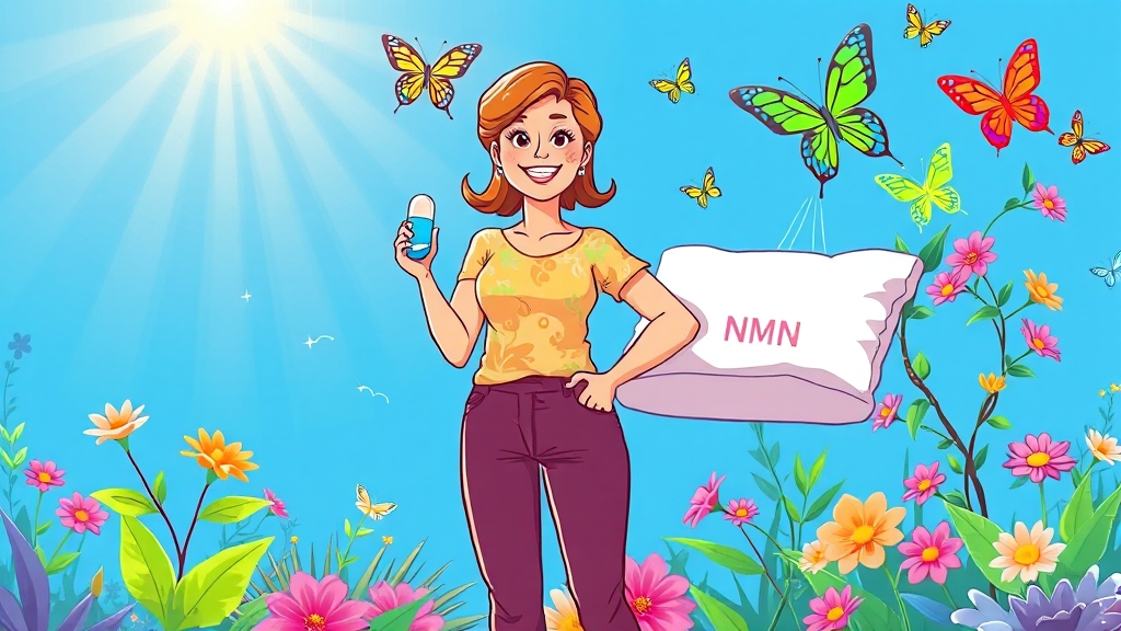 NMN 복용 후 실제 경험담 (cartoon 스타일)