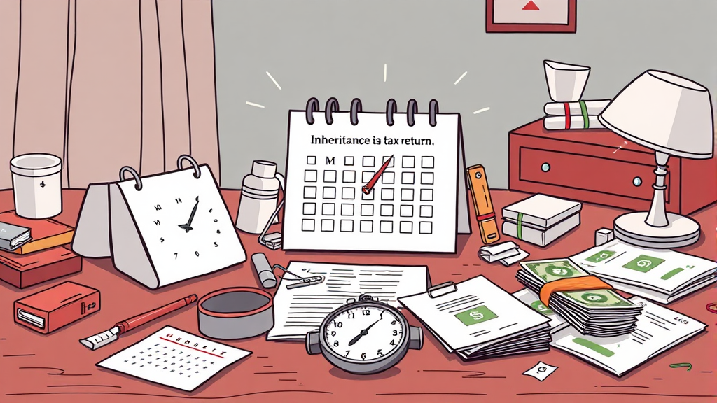 상속세 신고 기한 (illustration 스타일)