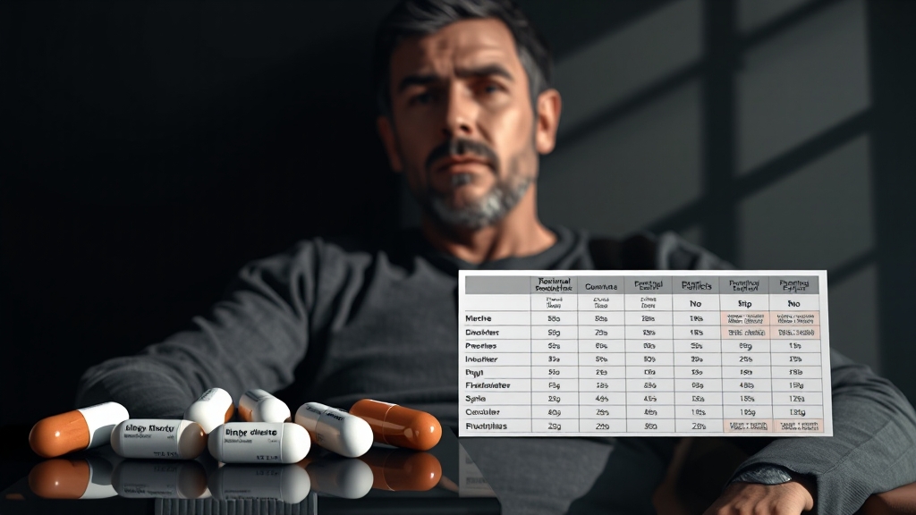 약물 치료: 종류와 부작용 (realistic 스타일)