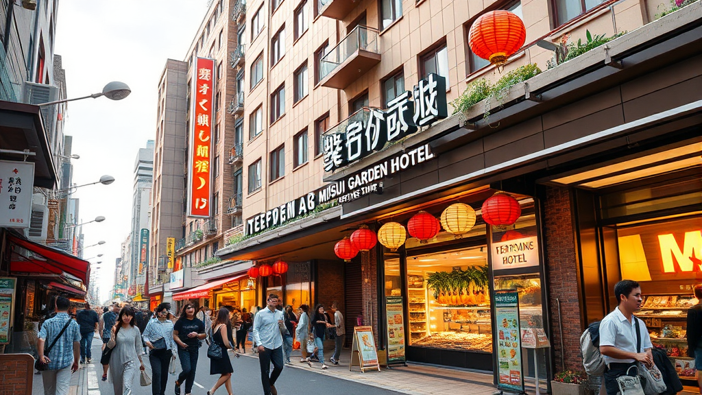 후쿠오카 여행, 미쓰이 가든 호텔과 함께 (realistic 스타일)