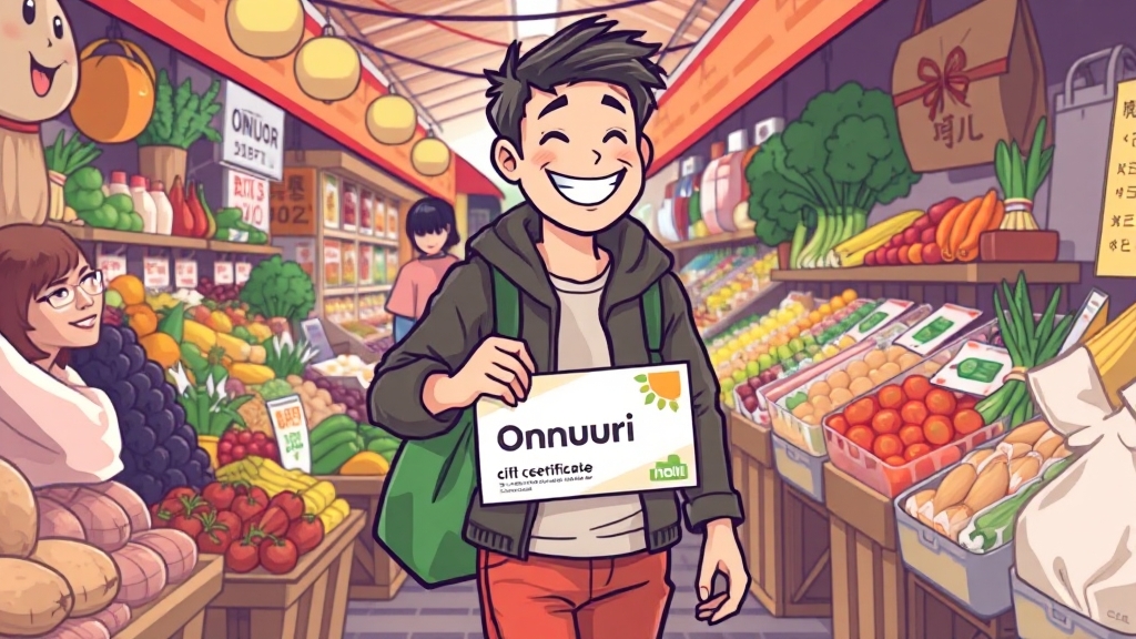 온누리상품권, 사용 시 주의사항 (cartoon 스타일)