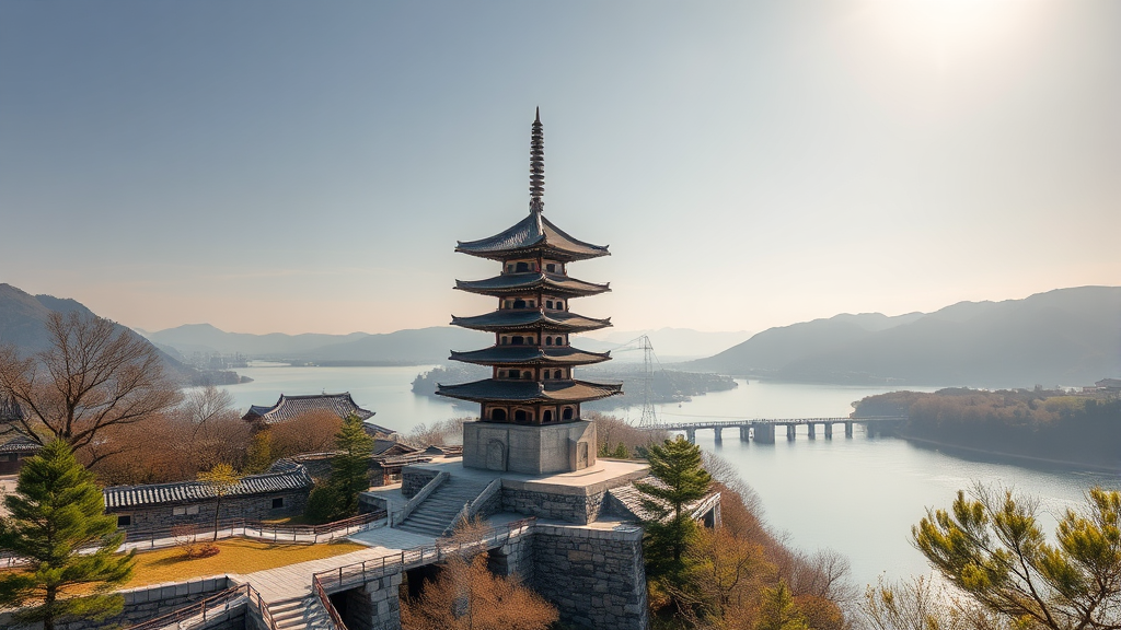 고스락 주변 관광 정보 (realistic 스타일)