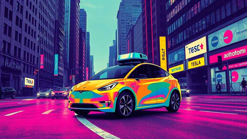 기존 무인택시와 뭐가 다를까? (popart 스타일)