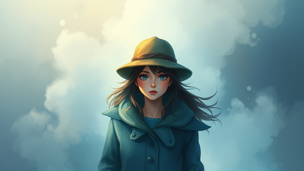 에바네시아, 게임 속 캐릭터로 만나다: 디자인과 설정 분석 (watercolor 스타일)