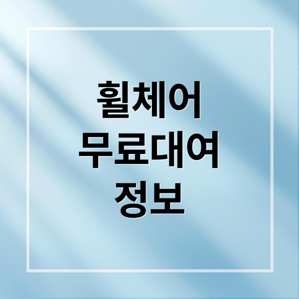 휠체어
무료대여
정보 (휠체어 무료 대여)
