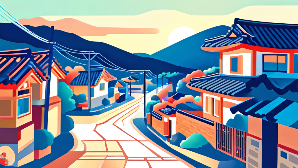 안전하고 살기 좋은 연천: 정주 여건 개선 및 재난 예방 (illustration 스타일)
