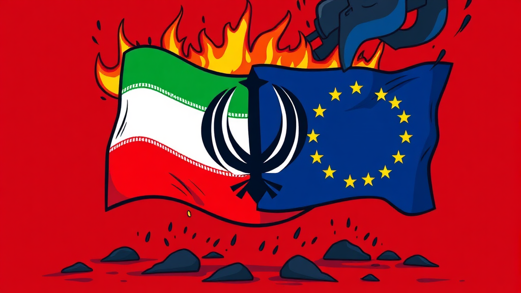 EU의 이란 혁명수비대 지정 (cartoon 스타일)