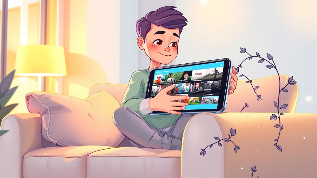 실시간 TV 앱, 왜 좋을까요? (illustration 스타일)