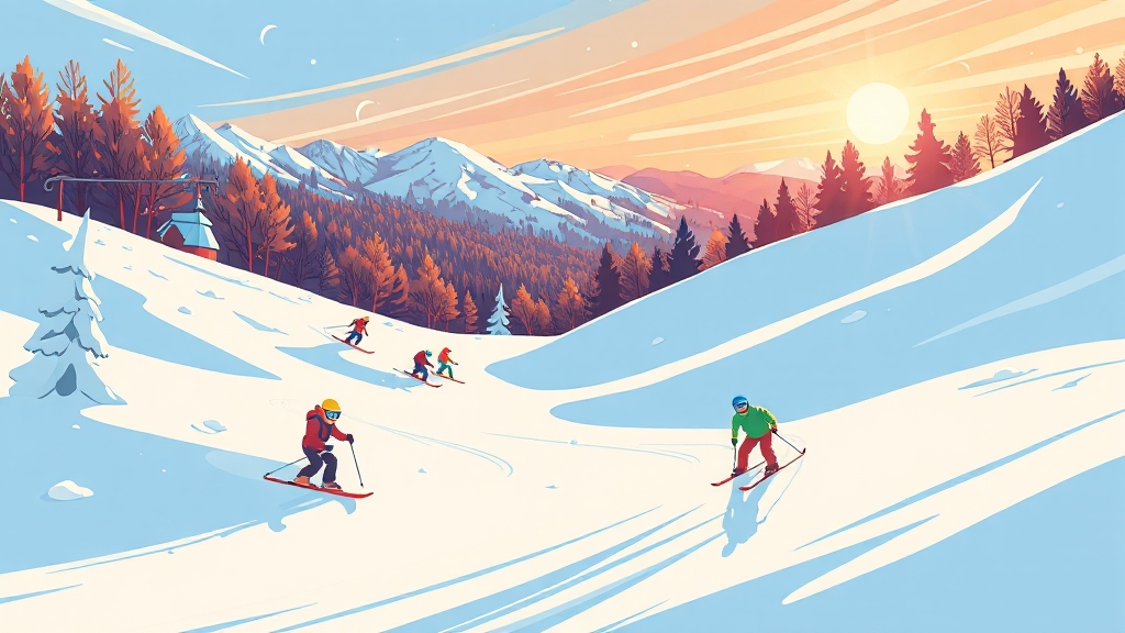 경기도 스키장 개장 일정 (cartoon 스타일)