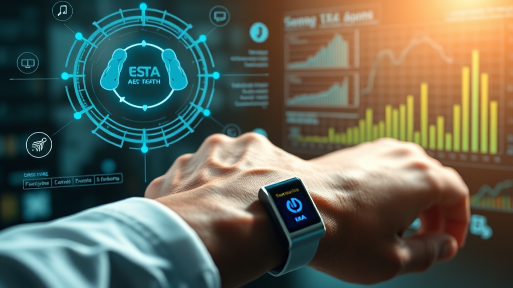 디지털 헬스케어와 AI: 당뇨 치료의 새로운 지평 (realistic 스타일)