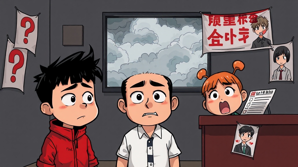 팬들의 우려, 결혼 반대 여론 (cartoon 스타일)