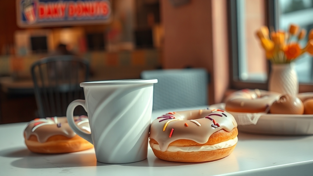 던킨 할인 행사 꿀팁 (realistic 스타일)