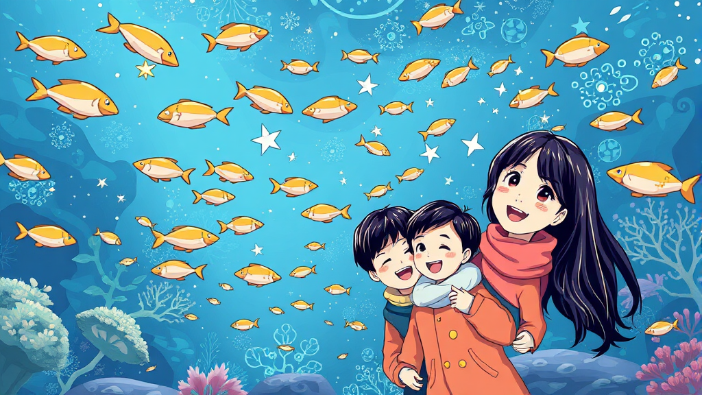 설날 롯데월드 아쿠아리움 할인 혜택 (illustration 스타일)