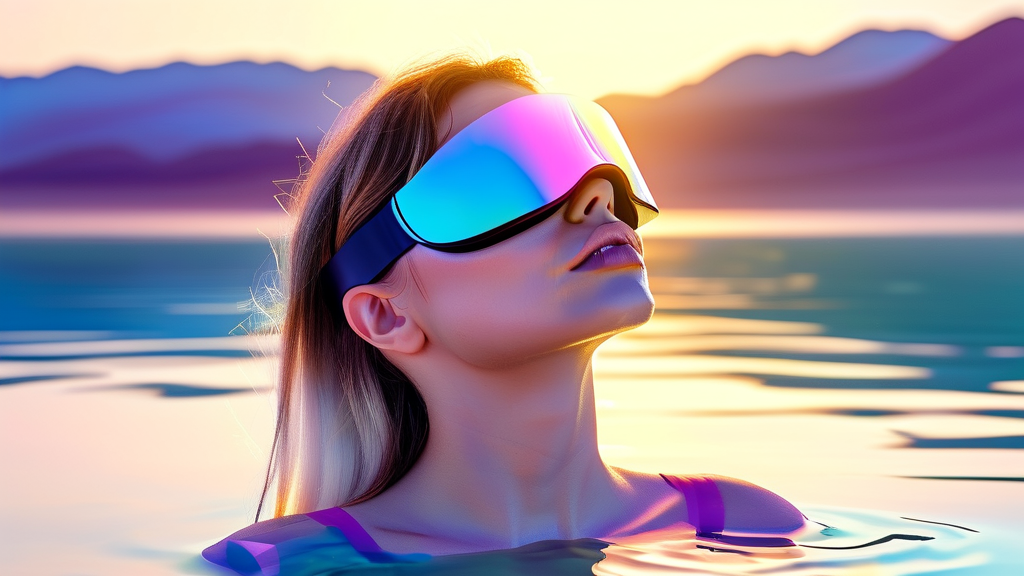 피부 보호의 핵심: 자외선차단마스크의 기능과 특징 (watercolor 스타일)