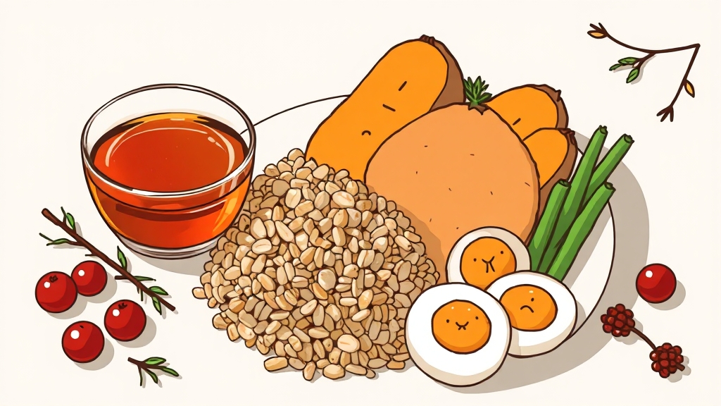 하루 3끼 추천 식단 (illustration 스타일)