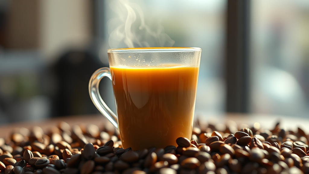 커피의 두 얼굴, 장점과 단점 (realistic 스타일)