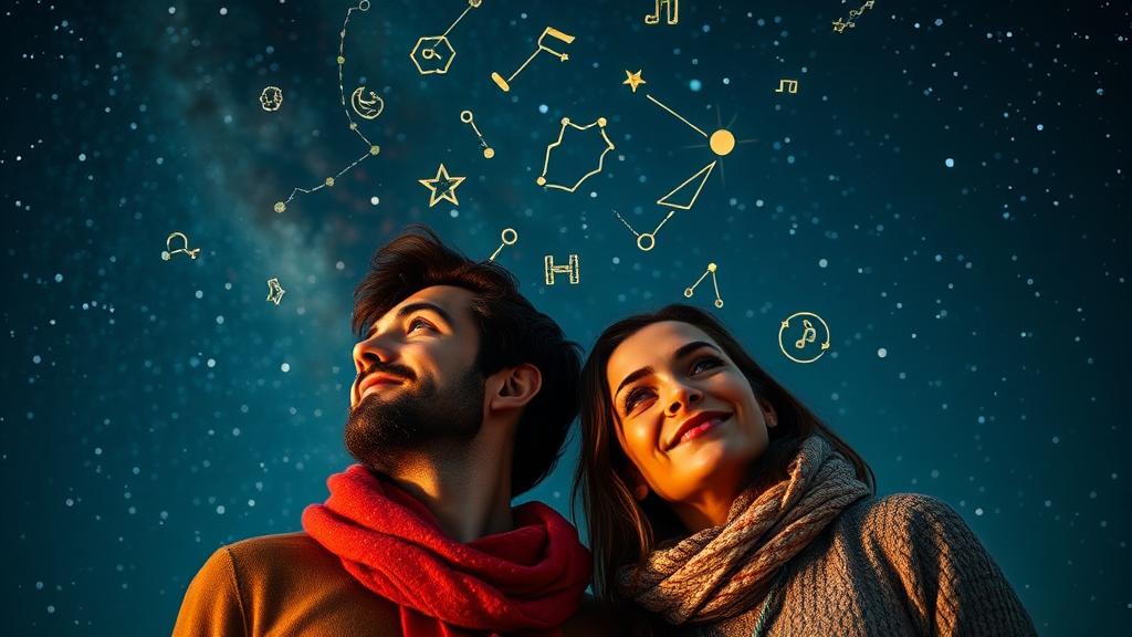 별자리 궁합이란? (realistic 스타일)