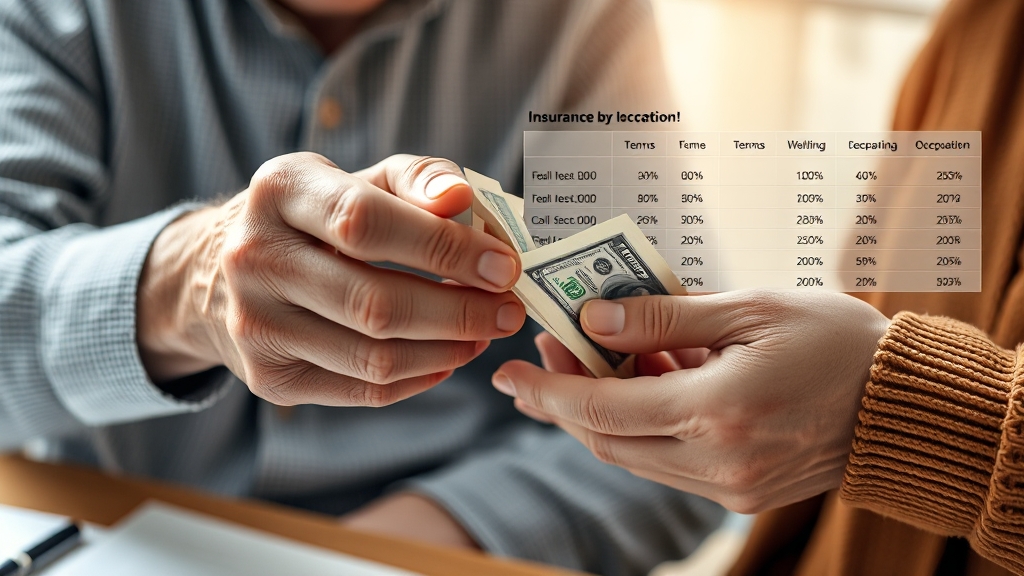 연령, 직업별 보험료 차이 (realistic 스타일)