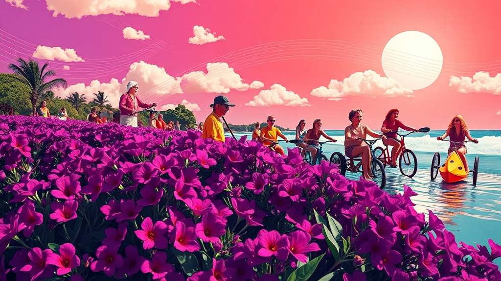 여름꽃 축제 & 체험 활동은? (popart 스타일)