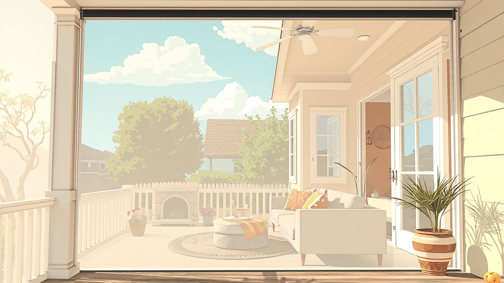 쾌적한 여름, 롤 방충망과 함께! (cartoon 스타일)