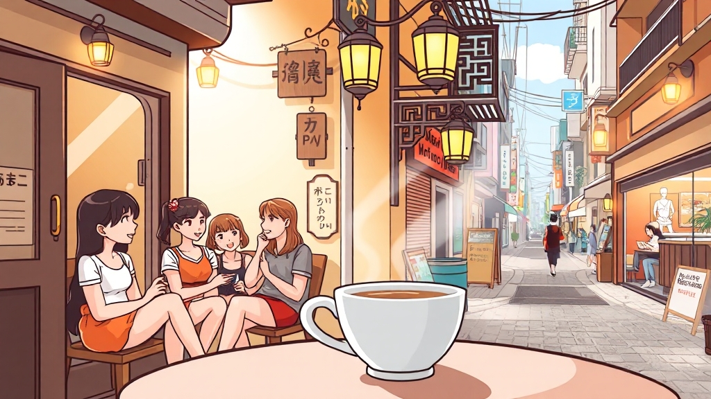 나카자키초 주변 명소와 연계 관광 꿀팁 (cartoon 스타일)