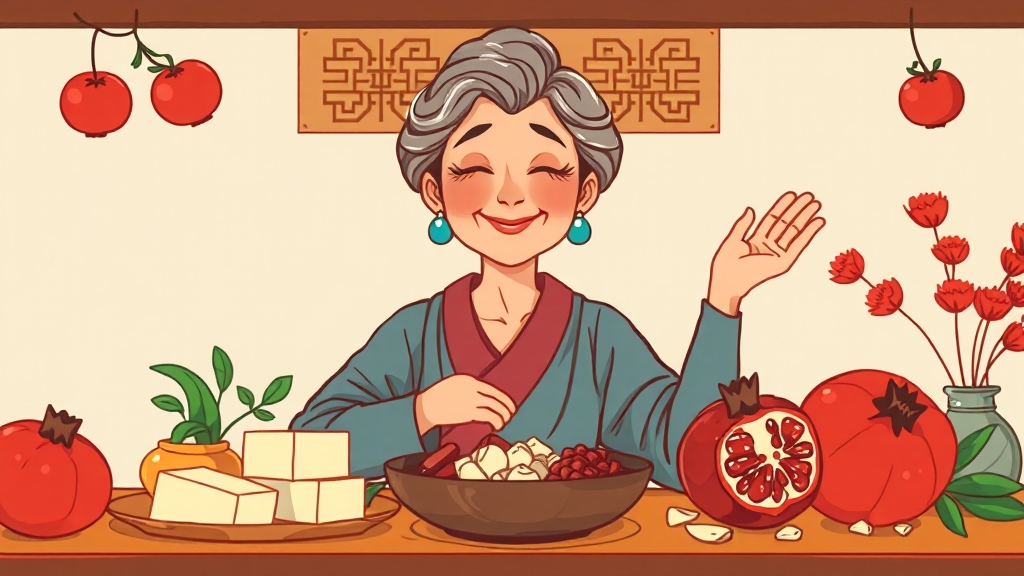 갱년기 건강 관리, 추가 조언 (cartoon 스타일)