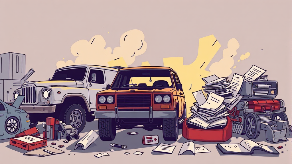 압류 차량, 폐차는 가능할까? (illustration 스타일)