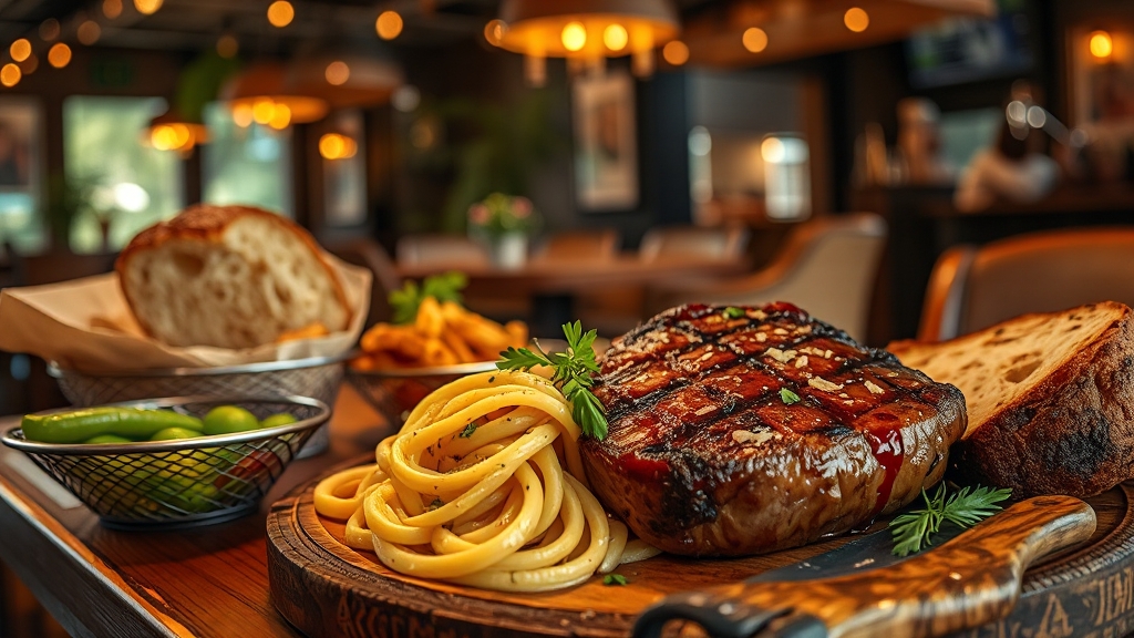 방문 후기 및 메뉴 평가 (realistic 스타일)