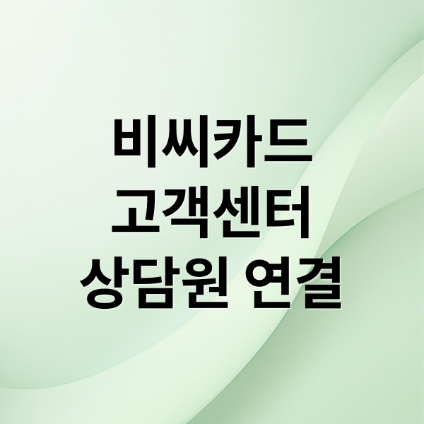 비씨카드
고객센터
상담원 연결 (비씨카드 고객센터 전화번호)