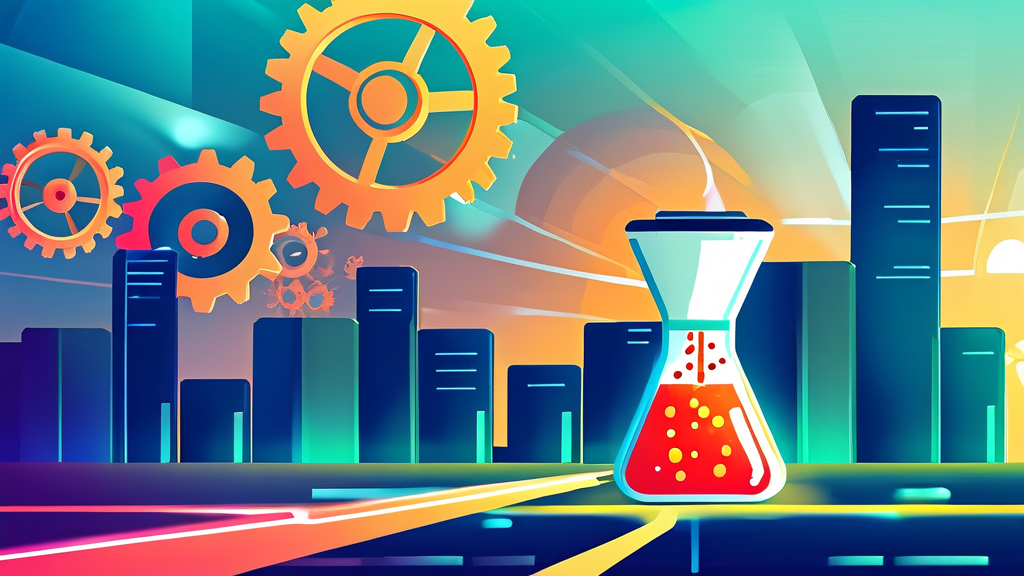 주가 하락의 신호: 회사의 어려움과 시장 반응 (illustration 스타일)