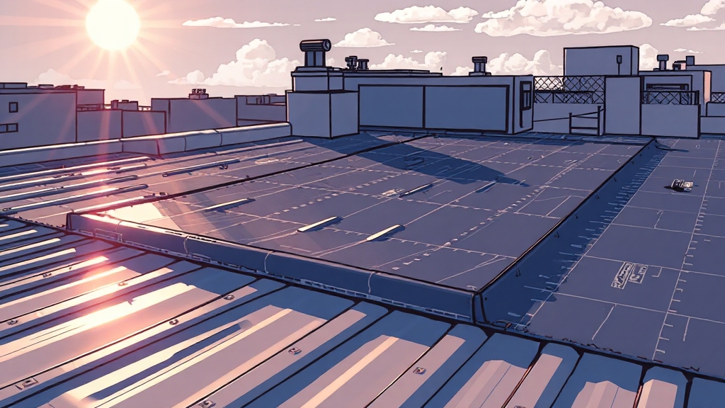 옥상 방수 테이프 시공 시 주의사항 (illustration 스타일)