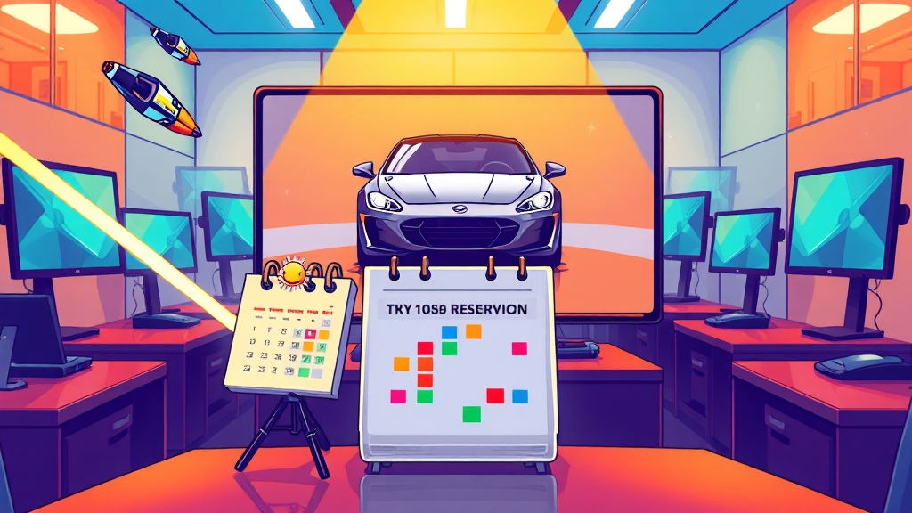 검사 예약, 이렇게 하세요! (cartoon 스타일)