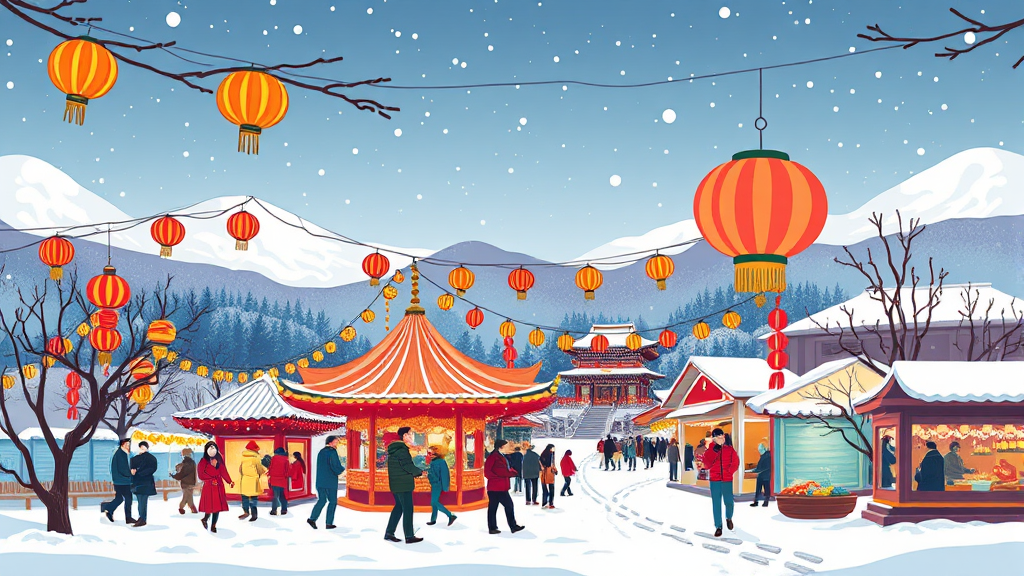 겨울 축제 가이드: 서울/경기부터 제주까지, 전국을 누비는 겨울 여행 (cartoon 스타일)