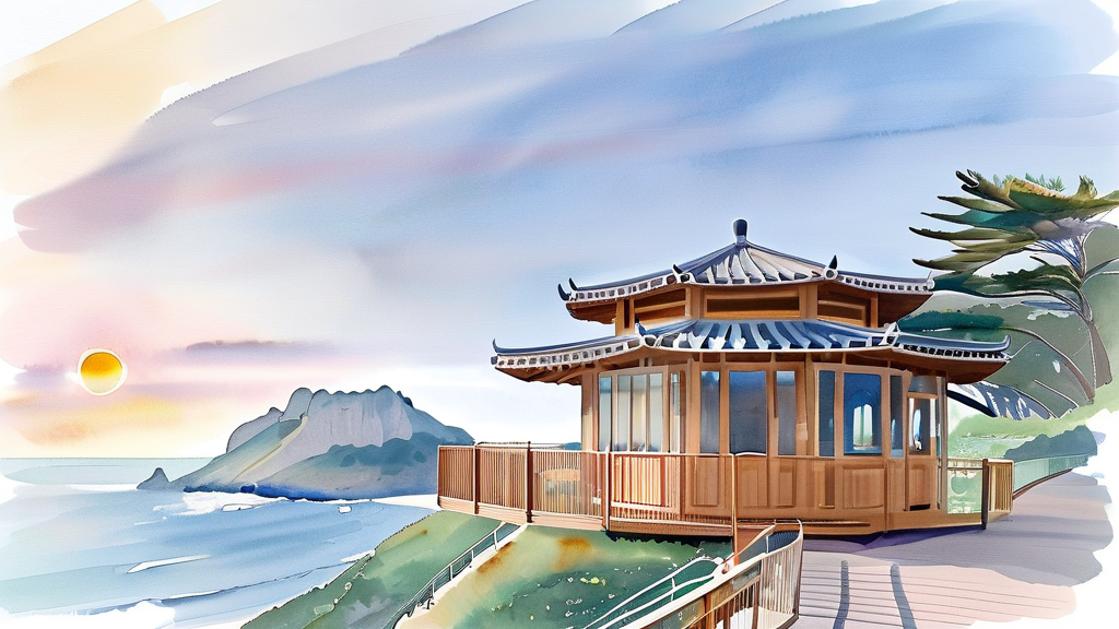 아이와 함께하는 신나는 다누비열차 탑승 경험 (watercolor 스타일)