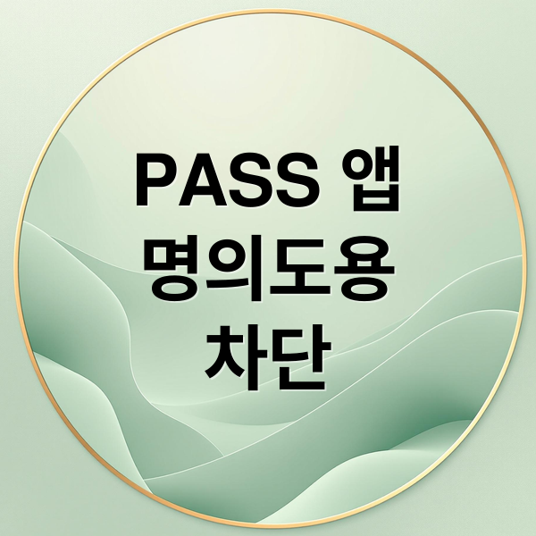 PASS 앱
명의도용
차단 (명의도용방지 서비스 신청방법)