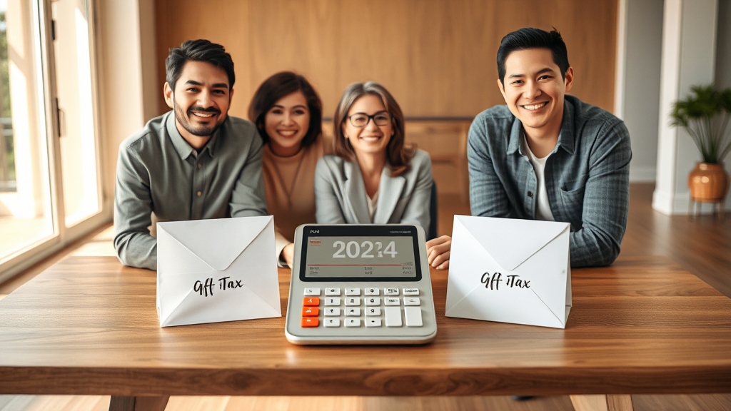 2024 증여세 기준 및 한도 (realistic 스타일)