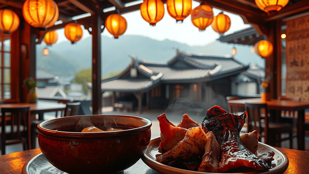 성북동 대표 음식 맛집 (realistic 스타일)
