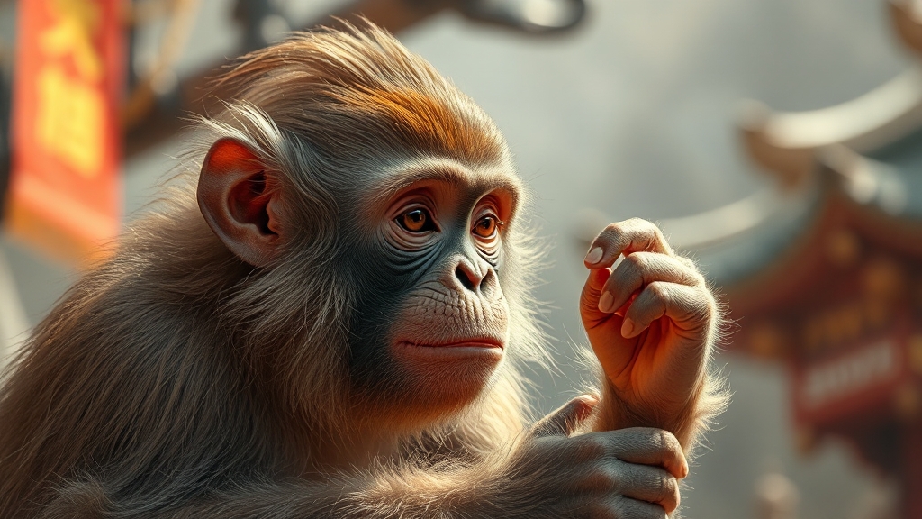 2026년 원숭이띠 연령별 운세 (realistic 스타일)