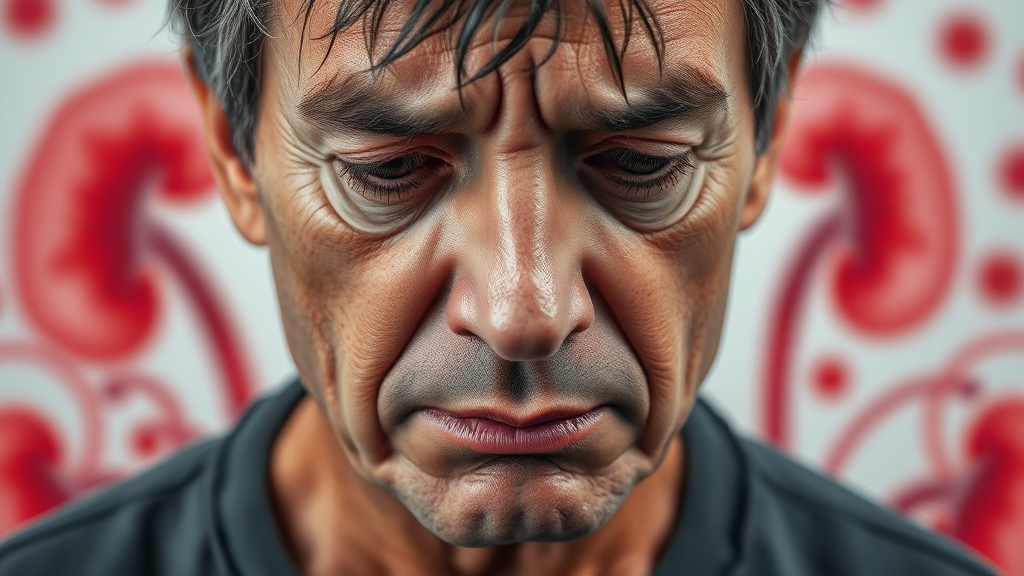 신장 안 좋을 때 나타나는 증상 (realistic 스타일)