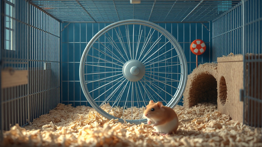 페디그리 햄스터 사육 환경 및 관리 (realistic 스타일)