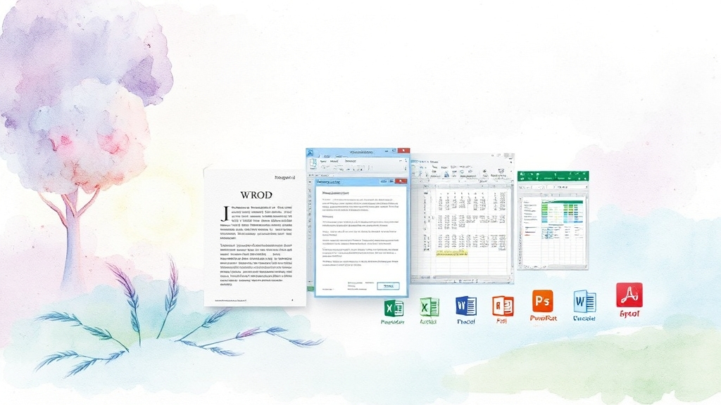 PDF 변환, 자유롭게! (Word, 이미지 등) (watercolor 스타일)