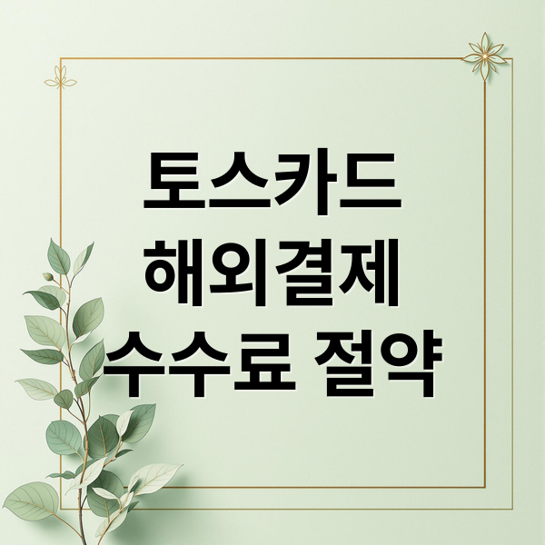 토스카드
해외결제
수수료 절약 (토스카드 해외결제 수수료 일본 호주 베트남)