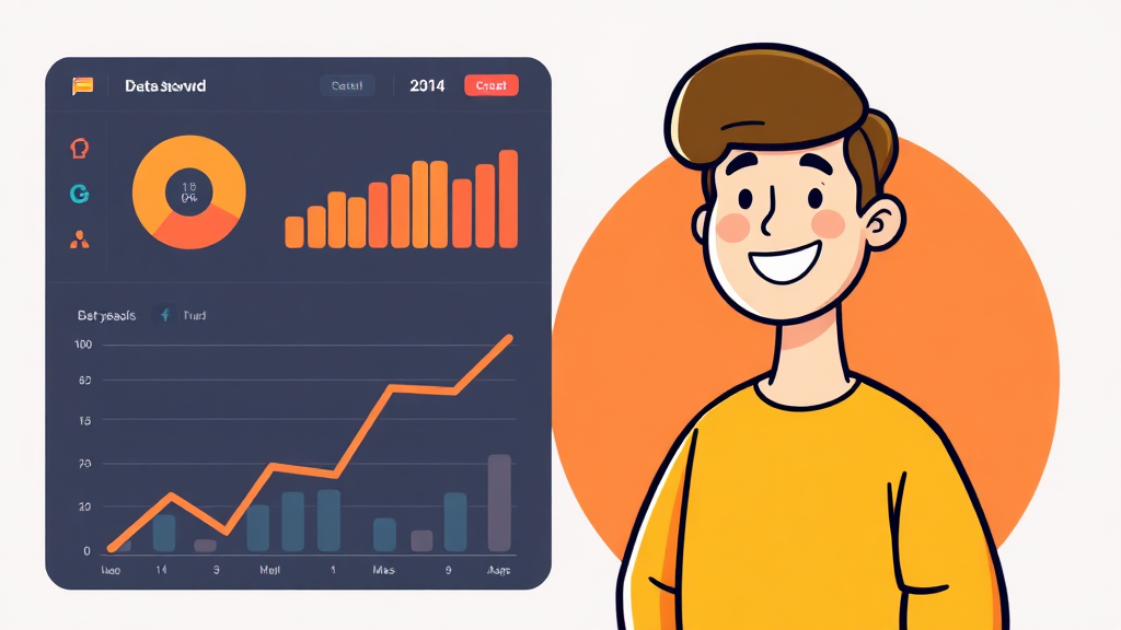 데이터 분석을 통한 블로그 성장 (cartoon 스타일)