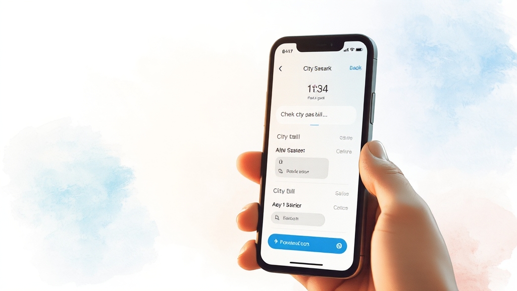 간편한 요금 조회 방법 (watercolor 스타일)
