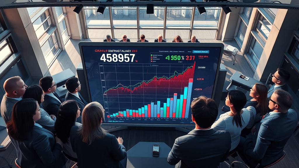 실적 발표와 주가 급등 (realistic 스타일)