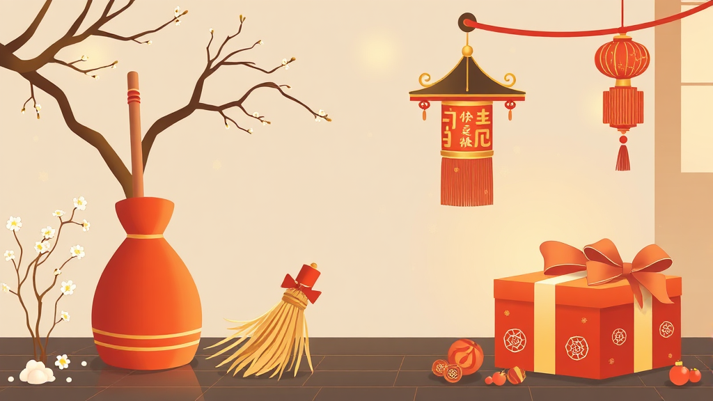 새해 인사말과 함께 선물 추천 (illustration 스타일)