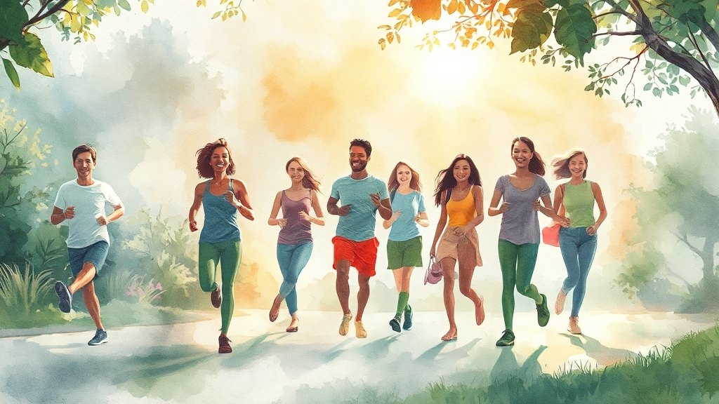 관절 건강 위협 요인 (watercolor 스타일)