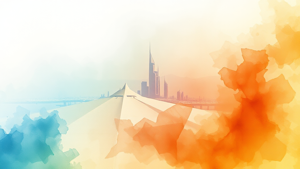 사우디의 AI 투자 전략 (watercolor 스타일)